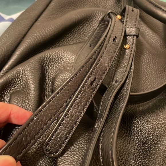 Marc Jacobs Black Backpack with Gold Accents